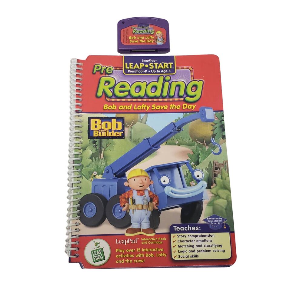 Leap Frog Bob The Builder Pre Reading Preschool  Kindergarten Leap Pad Cartridge